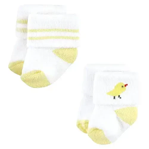 Hudson Baby Baby Girls' Cotton Rich Newborn and Terry Socks - 6