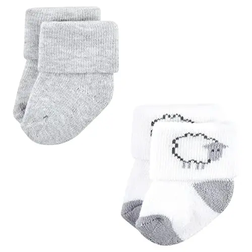 Hudson Baby Baby Girls' Cotton Rich Newborn and Terry Socks - 4