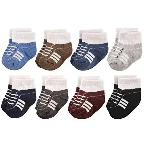 Hudson Baby Baby Girls' Cotton Rich Newborn and Terry Socks 