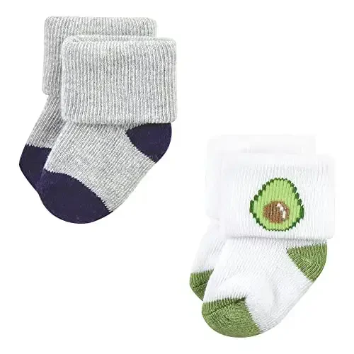 Hudson Baby Baby Girls' Cotton Rich Newborn and Terry Socks - 5