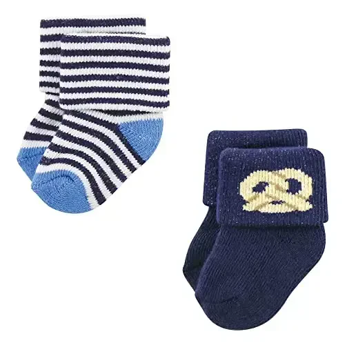 Hudson Baby Baby Girls' Cotton Rich Newborn and Terry Socks - 6