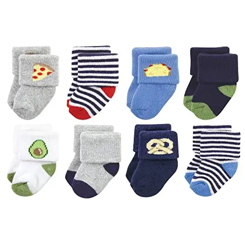 Hudson Baby Baby 8-pack Cotton Rich Newborn and Terry Socks 