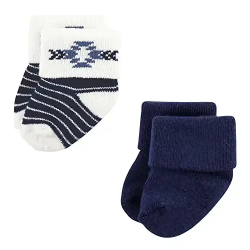 Hudson Baby Baby Girls' Cotton Rich Newborn and Terry Socks - 6