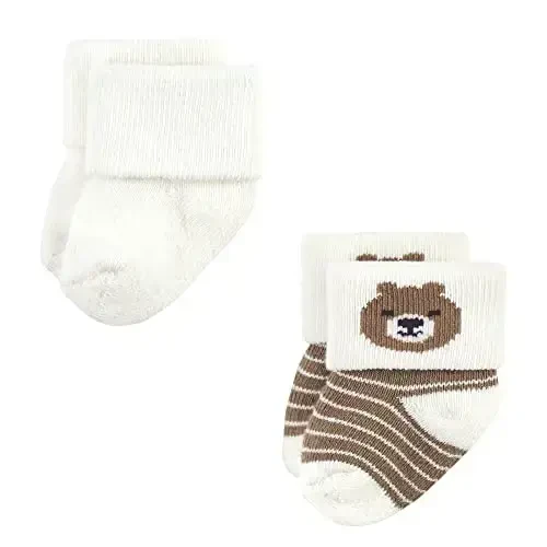 Hudson Baby Baby Girls' Cotton Rich Newborn and Terry Socks - 7