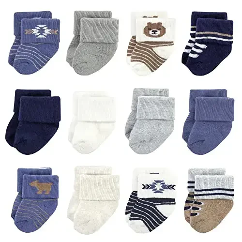 Hudson Baby Baby Girls' Cotton Rich Newborn and Terry Socks - BABYVISION INC.
