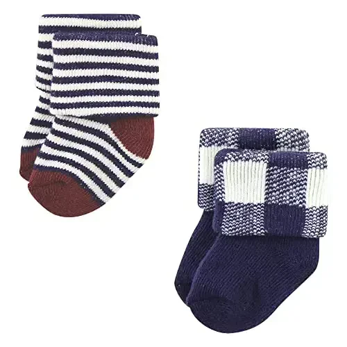 Hudson Baby Baby Girls' Cotton Rich Newborn and Terry Socks - 6