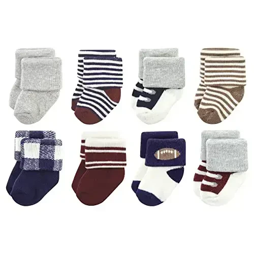 Hudson Baby Baby Girls' Cotton Rich Newborn and Terry Socks 