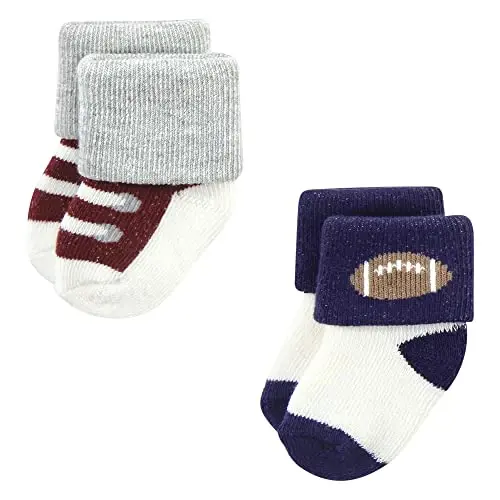 Hudson Baby Baby Girls' Cotton Rich Newborn and Terry Socks - 3