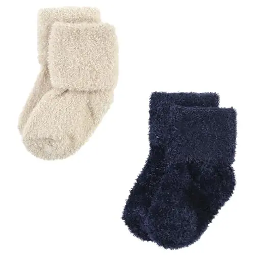 Hudson Baby Baby Girls' Cotton Rich Newborn and Terry Socks - 4