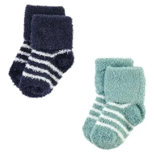 Hudson Baby Baby Girls' Cotton Rich Newborn and Terry Socks - 6