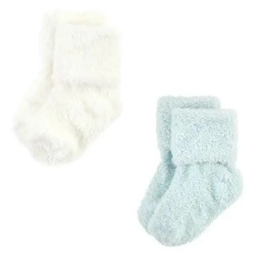 Hudson Baby Baby Girls' Cotton Rich Newborn and Terry Socks - 3
