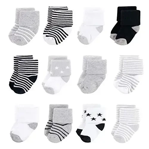 Hudson Baby Baby Girls' Cotton Rich Newborn and Terry Socks - BABYVISION INC.
