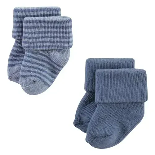 Hudson Baby Baby Girls' Cotton Rich Newborn and Terry Socks - 7