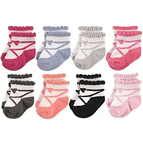 Hudson Baby Baby Girls' Cotton Rich Newborn and Terry Socks - BABYVISION INC.