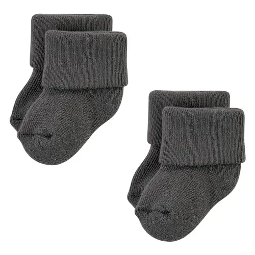 Hudson Baby Baby Girls' Cotton Rich Newborn and Terry Socks - 3