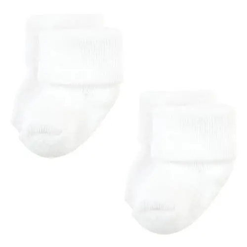Hudson Baby Baby Girls' Cotton Rich Newborn and Terry Socks - 6