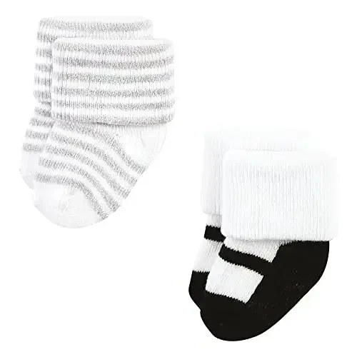 Hudson Baby Baby Girls' Cotton Rich Newborn and Terry Socks - 3