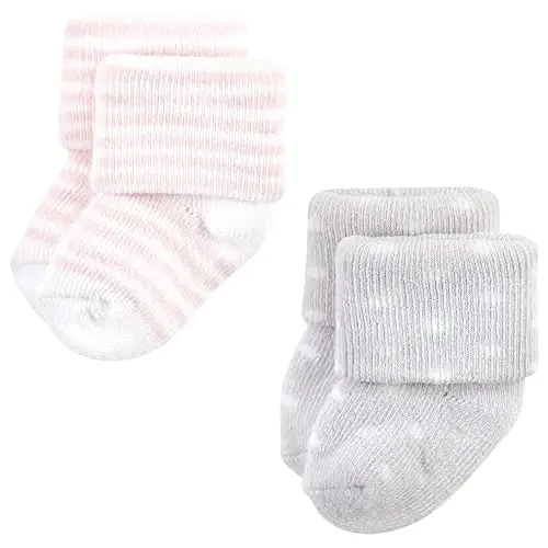 Hudson Baby Baby Girls' Cotton Rich Newborn and Terry Socks - 5