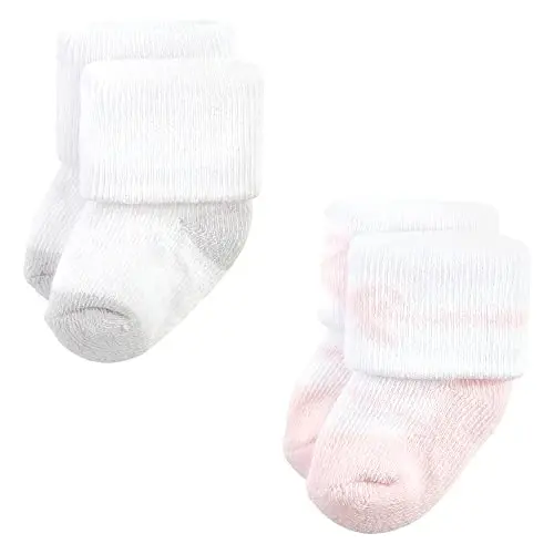 Hudson Baby Baby Girls' Cotton Rich Newborn and Terry Socks - 6