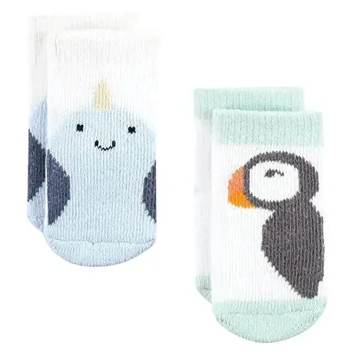 Hudson Baby Baby Girls' Cotton Rich Newborn and Terry Socks - 4
