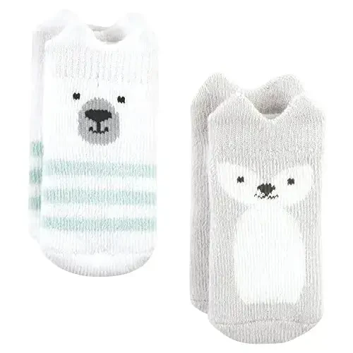 Hudson Baby Baby Girls' Cotton Rich Newborn and Terry Socks - 5