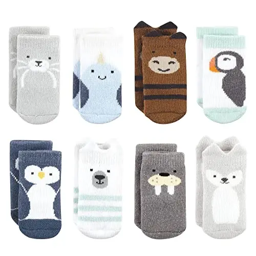 Hudson Baby Baby Girls' Cotton Rich Newborn and Terry Socks - 1