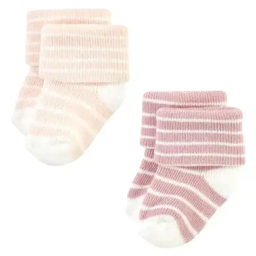 Hudson Baby Baby Girls' Cotton Rich Newborn and Terry Socks - 3