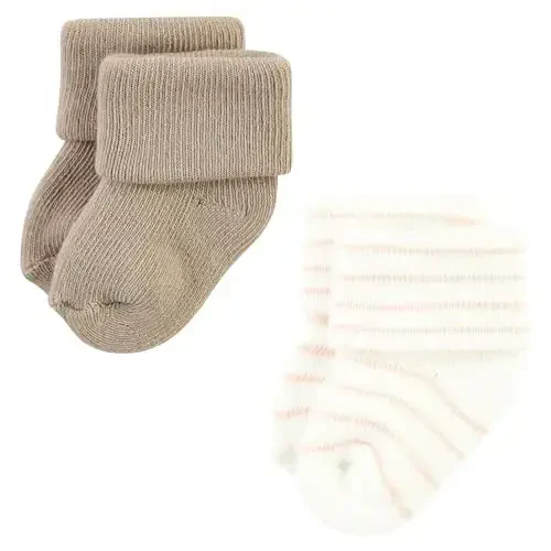 Hudson Baby Baby Girls' Cotton Rich Newborn and Terry Socks - 6