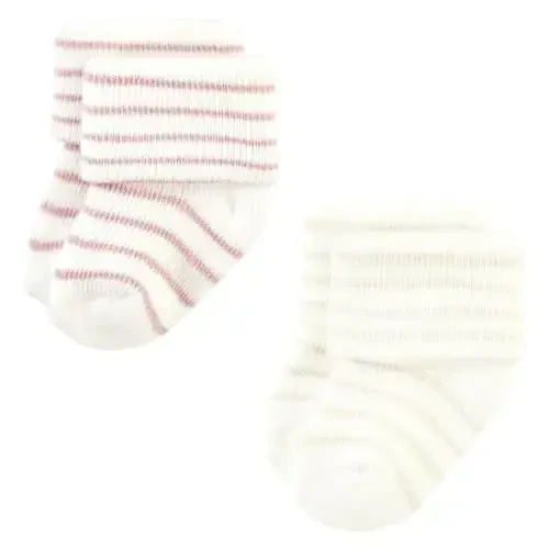 Hudson Baby Baby Girls' Cotton Rich Newborn and Terry Socks - 4