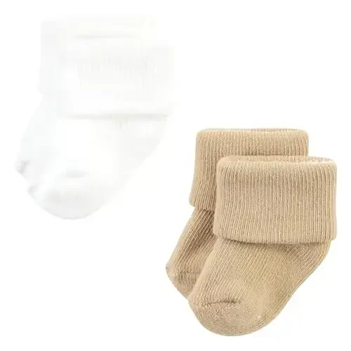 Hudson Baby Baby Girls' Cotton Rich Newborn and Terry Socks - 7