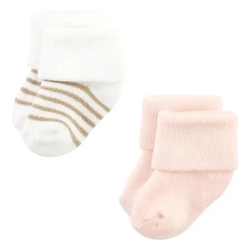 Hudson Baby Baby Girls' Cotton Rich Newborn and Terry Socks - 5