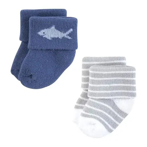 Hudson Baby Baby Girls' Cotton Rich Newborn and Terry Socks - 3