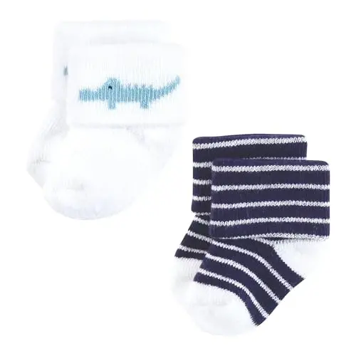 Hudson Baby Baby Girls' Cotton Rich Newborn and Terry Socks - 5