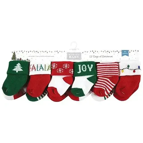 Hudson Baby Baby Girls' Cotton Rich Newborn and Terry Socks - BABYVISION INC. (1)