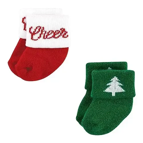 Hudson Baby Baby Girls' Cotton Rich Newborn and Terry Socks - 3