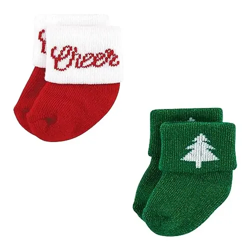 Hudson Baby Baby Girls' Cotton Rich Newborn and Terry Socks - 3