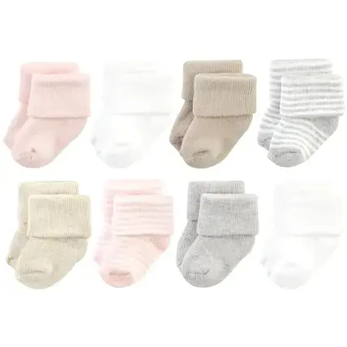 Hudson Baby Baby Girls' Cotton Rich Newborn and Terry Socks - BABYVISION INC.