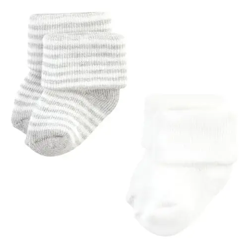 Hudson Baby Baby Girls' Cotton Rich Newborn and Terry Socks - 4