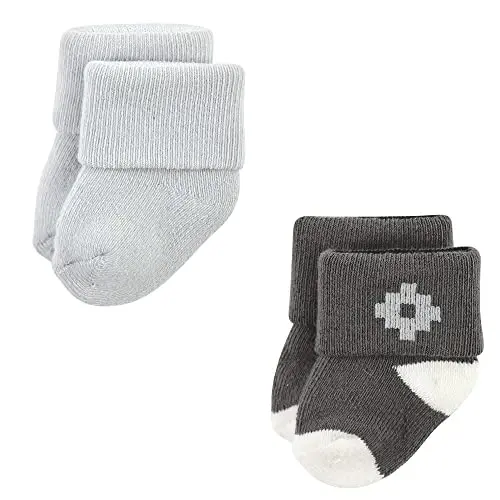 Hudson Baby Baby Girls' Cotton Rich Newborn and Terry Socks - 4