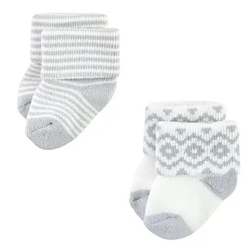Hudson Baby Baby Girls' Cotton Rich Newborn and Terry Socks - 5