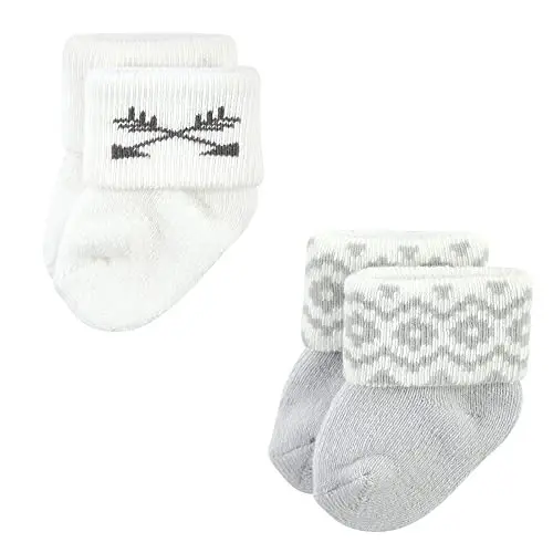 Hudson Baby Baby Girls' Cotton Rich Newborn and Terry Socks - 6