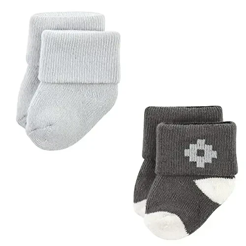 Hudson Baby Baby Girls' Cotton Rich Newborn and Terry Socks - 4