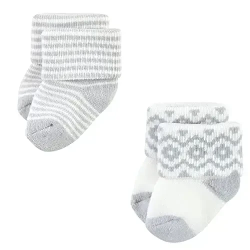 Hudson Baby Baby Girls' Cotton Rich Newborn and Terry Socks - 5