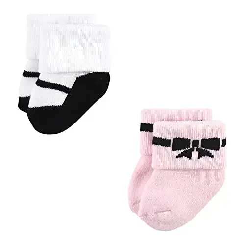 Hudson Baby Baby Girls' Cotton Rich Newborn and Terry Socks - 5