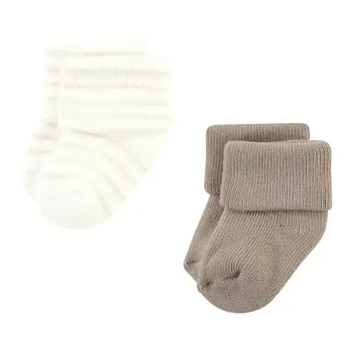 Hudson Baby Baby Girls' Cotton Rich Newborn and Terry Socks - 3