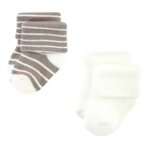 Hudson Baby Baby Girls' Cotton Rich Newborn and Terry Socks - 7
