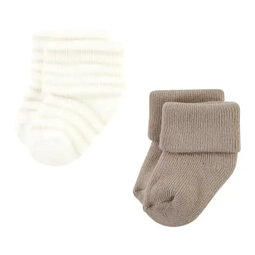 Hudson Baby Baby Girls' Cotton Rich Newborn and Terry Socks - 3