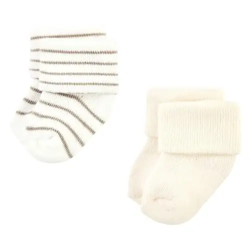 Hudson Baby Baby Girls' Cotton Rich Newborn and Terry Socks - 4