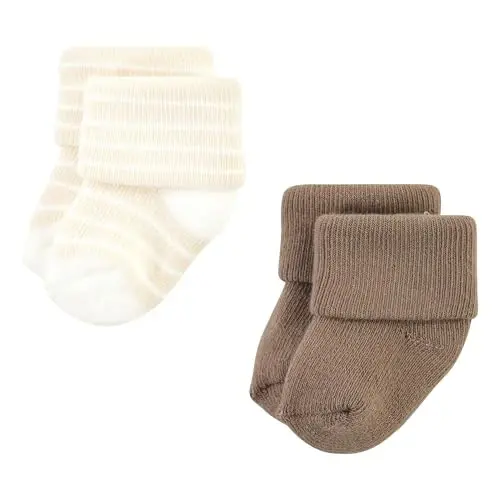 Hudson Baby Baby Girls' Cotton Rich Newborn and Terry Socks - 6