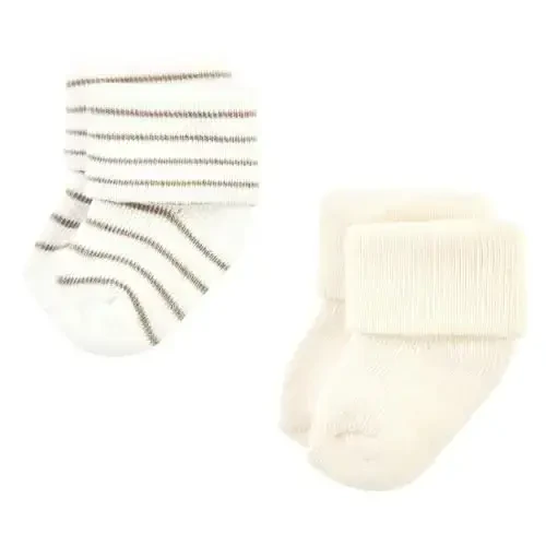 Hudson Baby Baby Girls' Cotton Rich Newborn and Terry Socks - 4